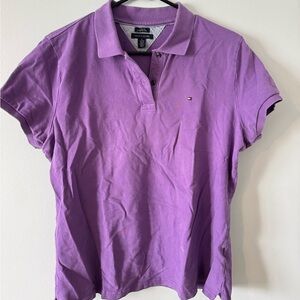 Tommy Hilfiger Purple Fitted Polo Short Sleeve Tee